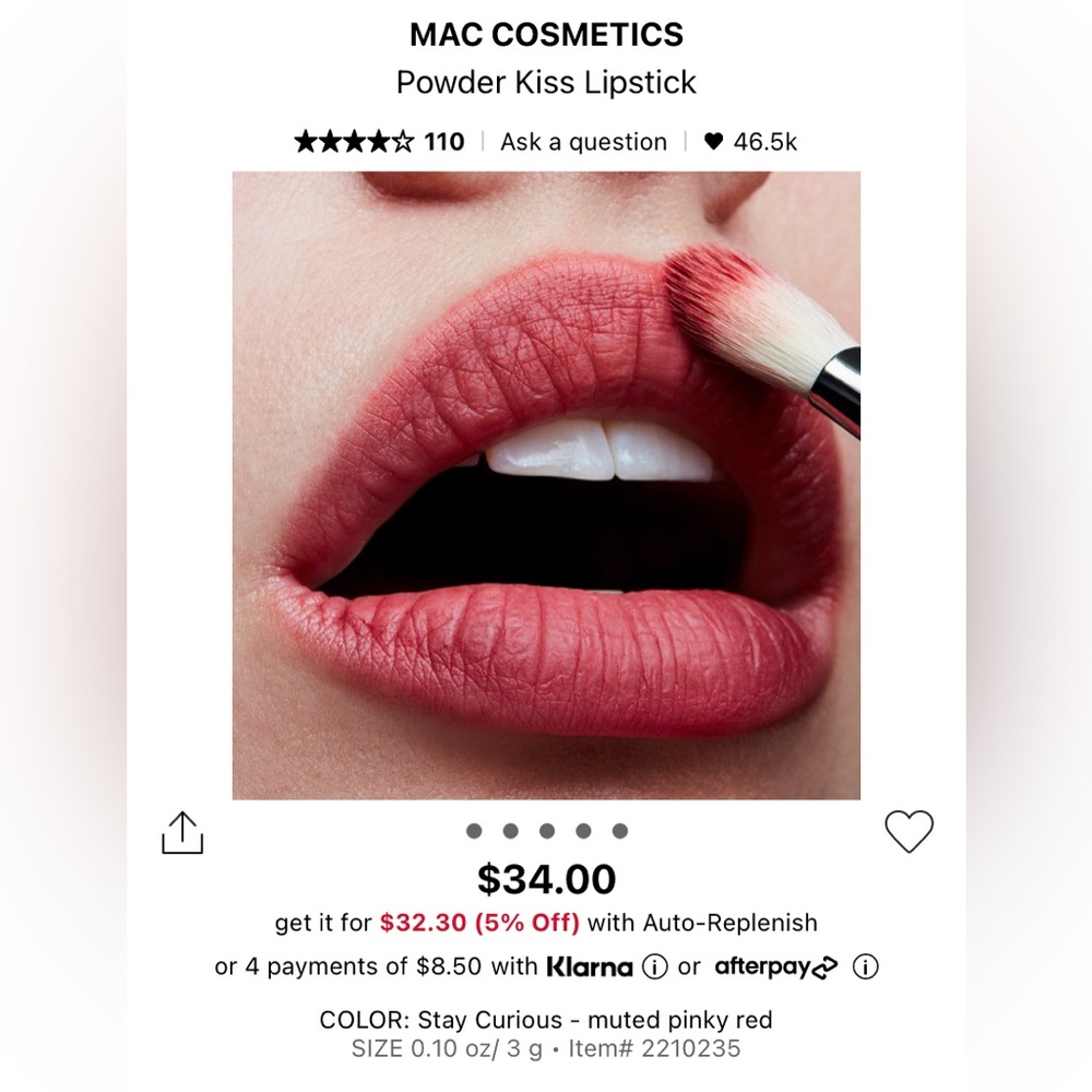 MAC Cosmetics powder kiss lipstick